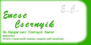 emese csernyik business card